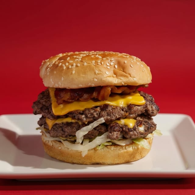 Nubia's Bacon Cheese Burger Combo.