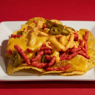 Nachos with Hot Cheetos
